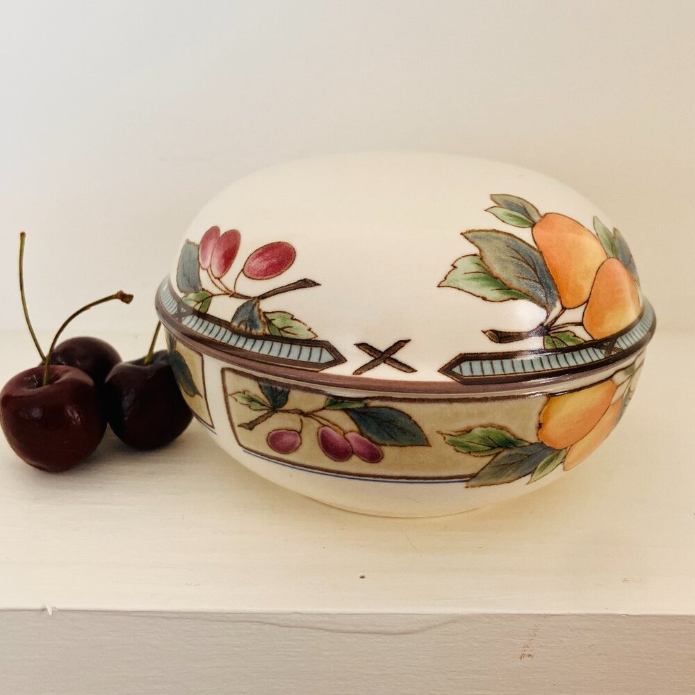 Vintage Mikasa Trinket Dish - Intaglio Garden Harvest CAC29